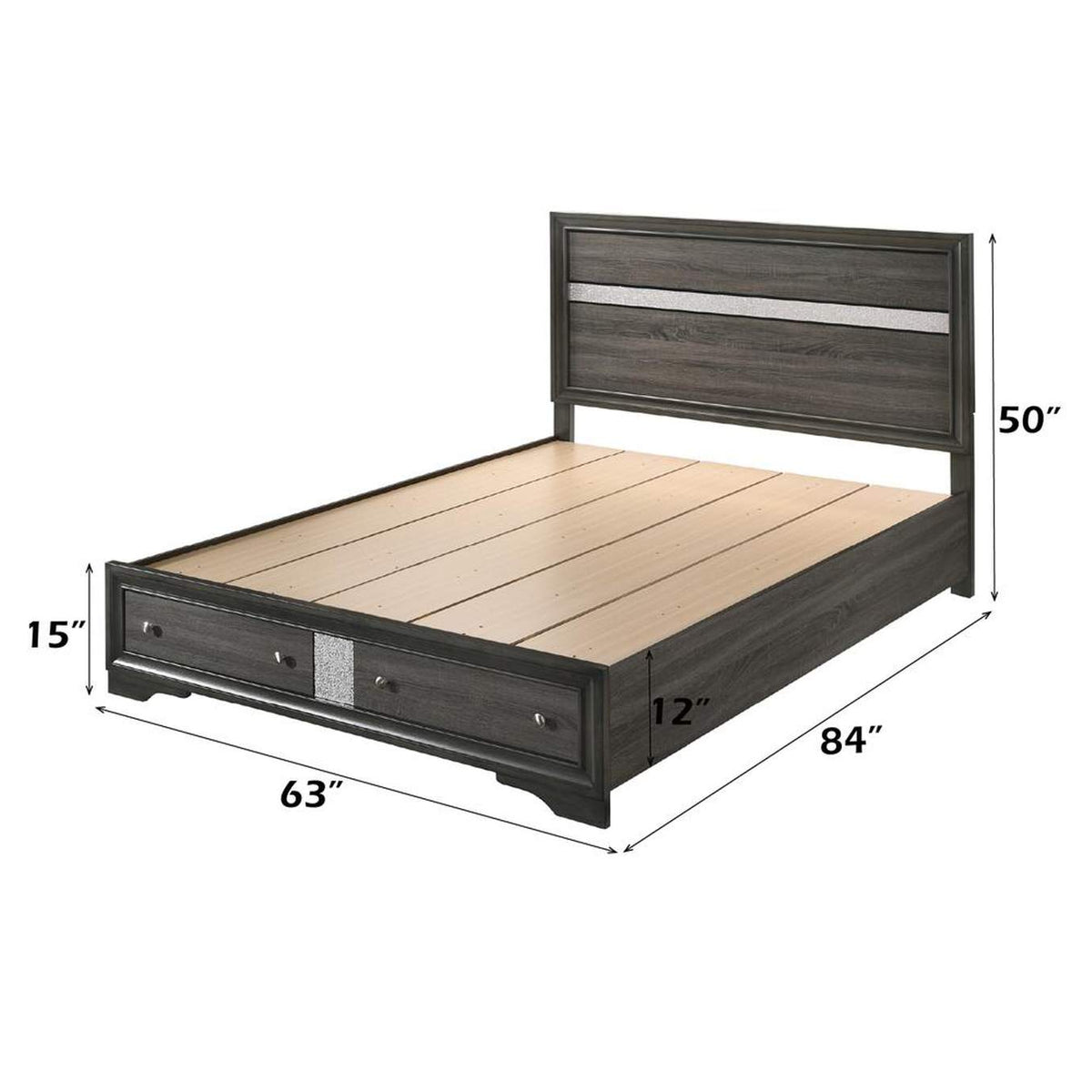 25970Q Naima Queen Bed with Storage