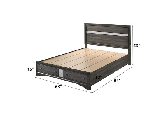 25970Q Naima Queen Bed with Storage
