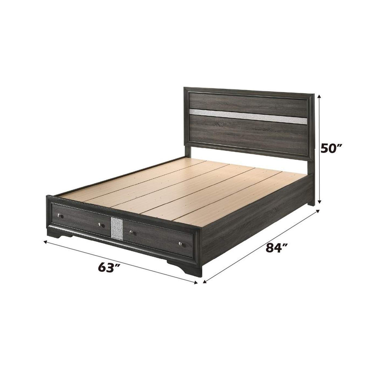 25970Q Naima Queen Bed with Storage
