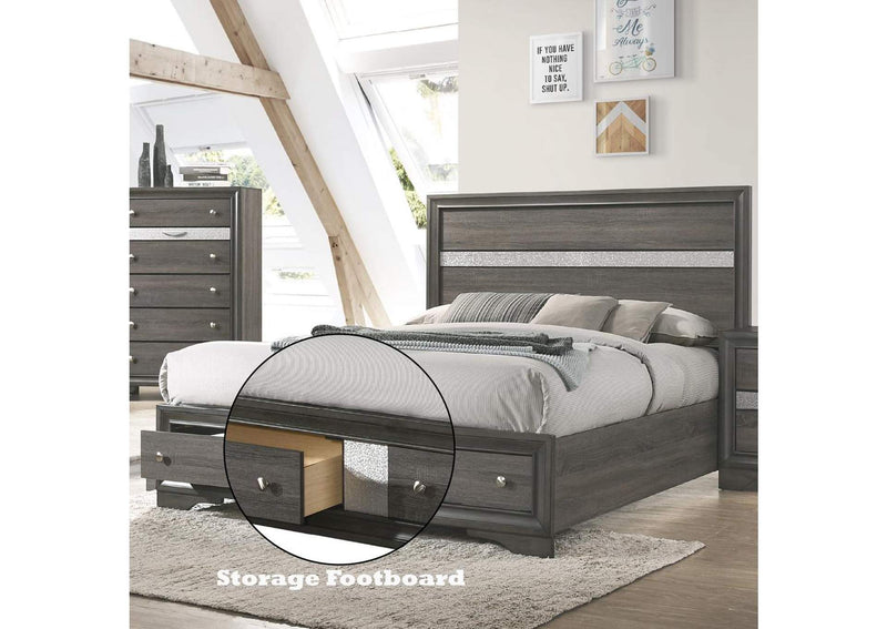 25970Q Naima Queen Bed with Storage