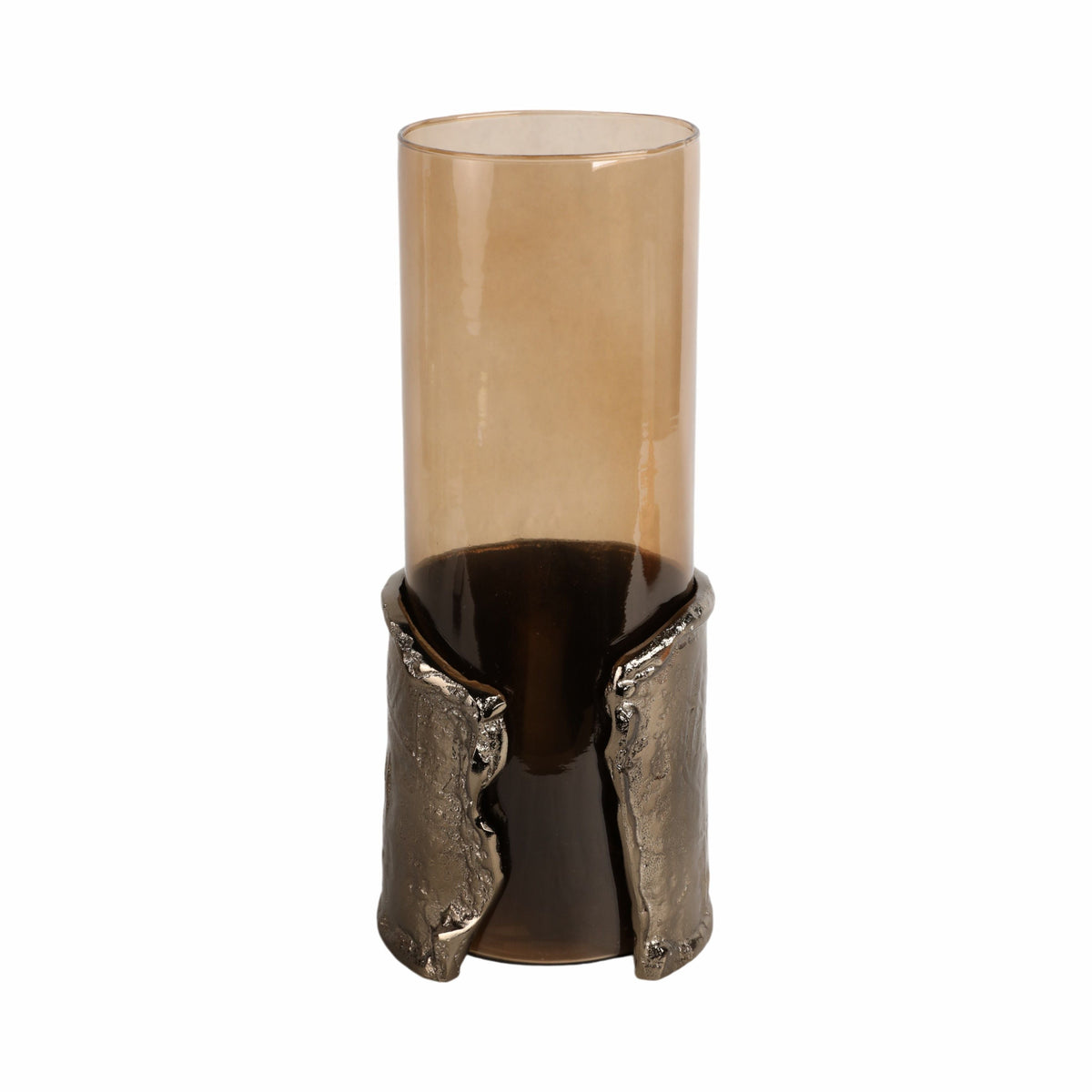 Maputo Large Candle Holder Glass - Brown