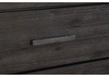 3FT381 Meadow Solid Wood Two Drawer Nightstand In Graphite