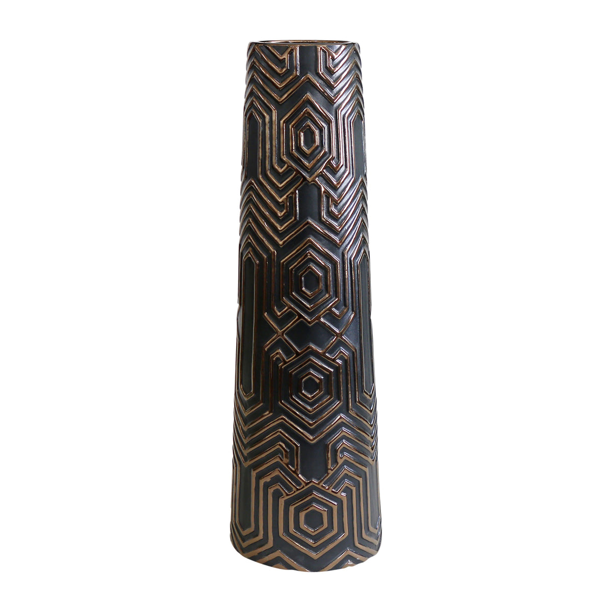 26" Rialto Oversized Contemporary Vase - Black