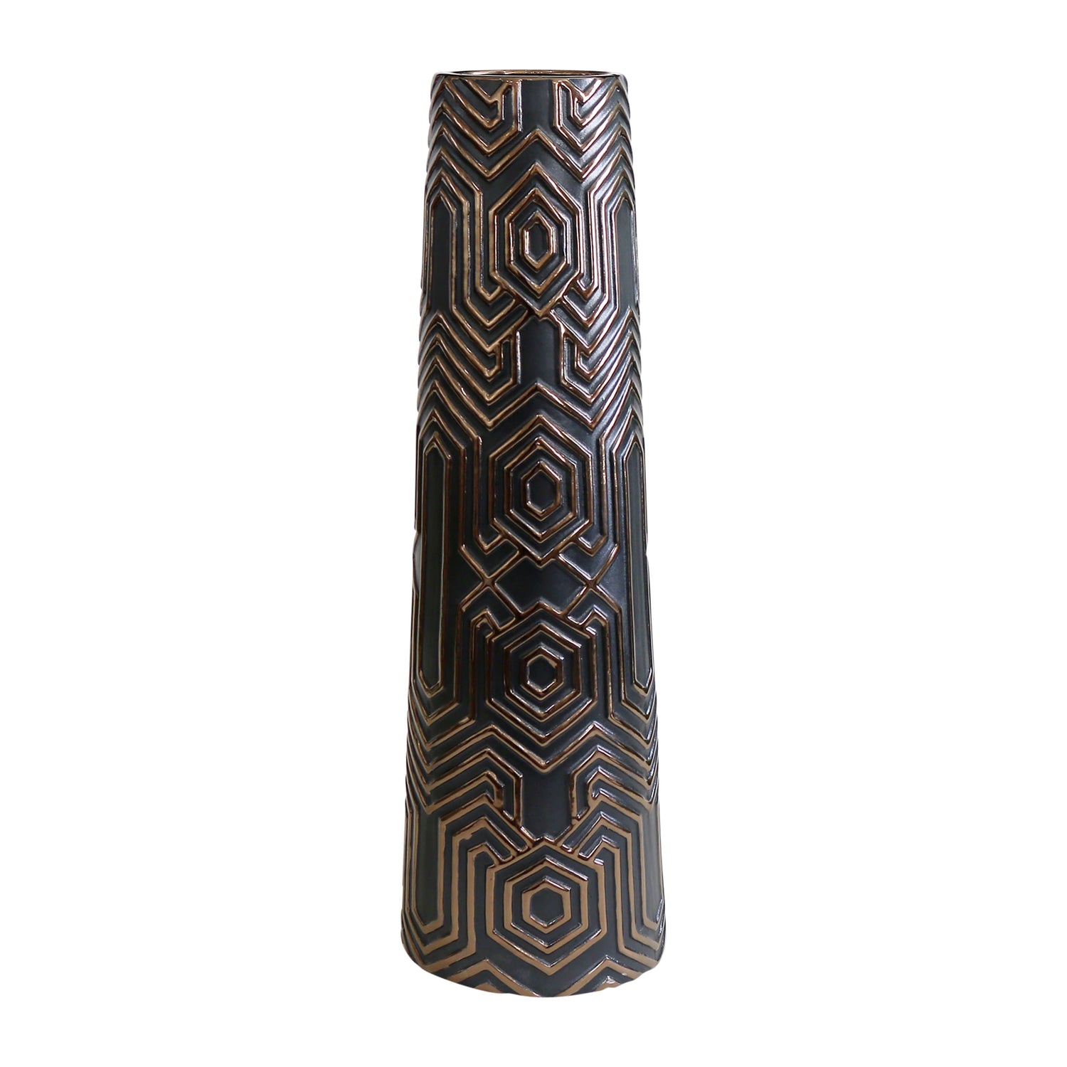 26" Rialto Oversized Contemporary Vase - Black