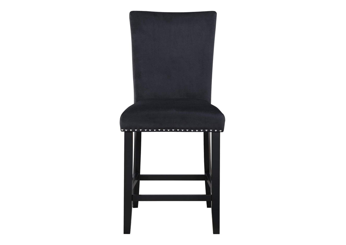 D04BS-BLK D04 BLACK VELVET BAR STOOL