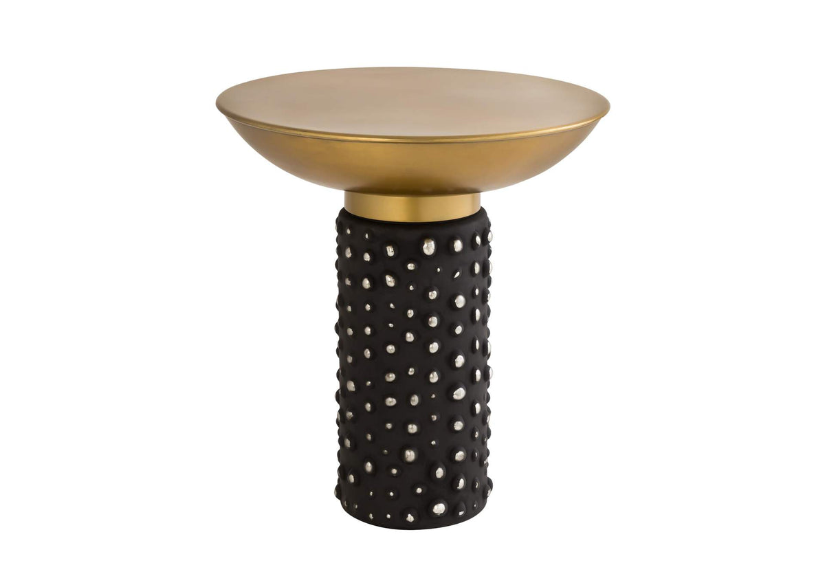 TOV-OC18230 Blaze Glass - Brass Side Table
