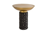TOV-OC18230 Blaze Glass - Brass Side Table