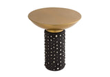 TOV-OC18230 Blaze Glass - Brass Side Table