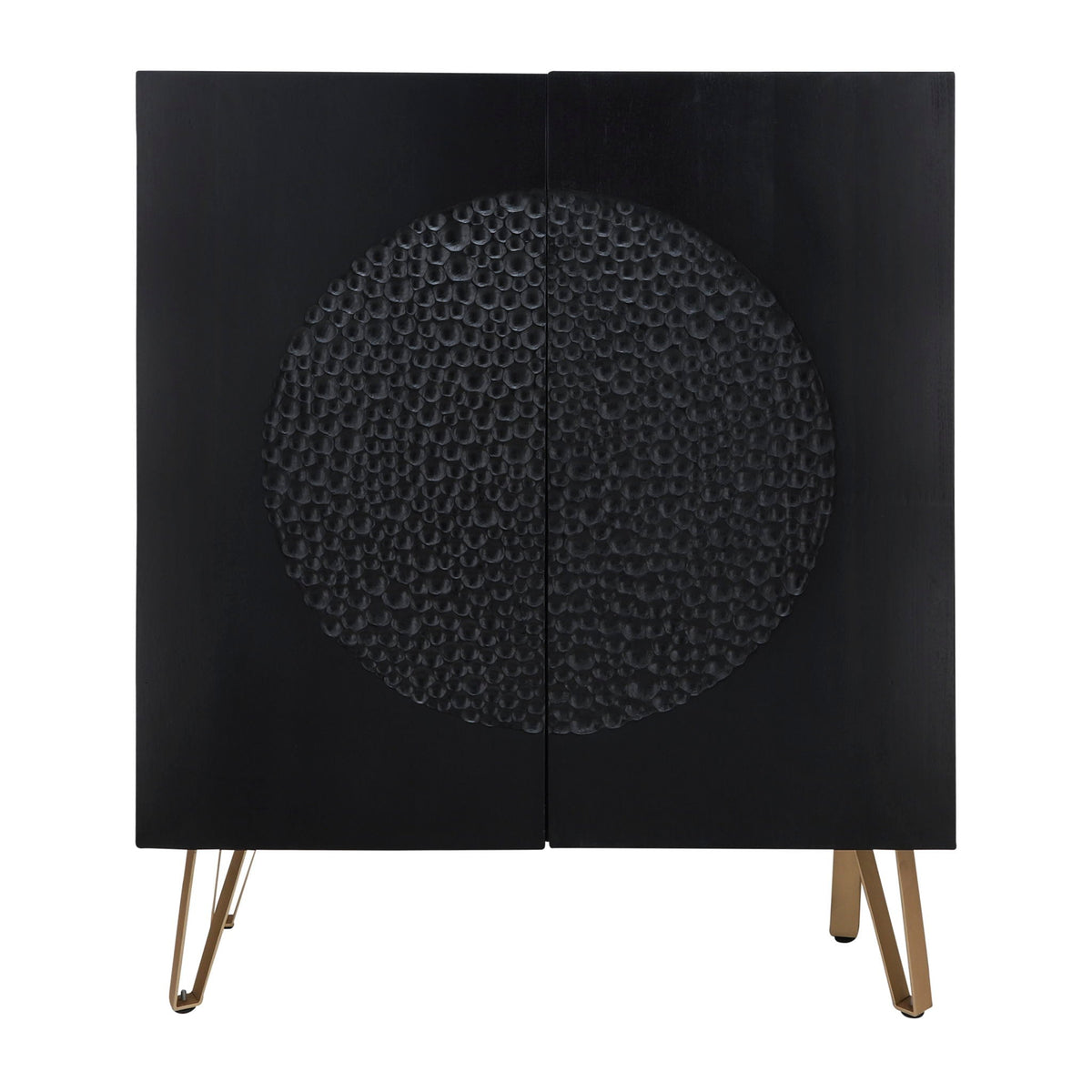 Wood Hammered Cabinet 39 / 47" - Black