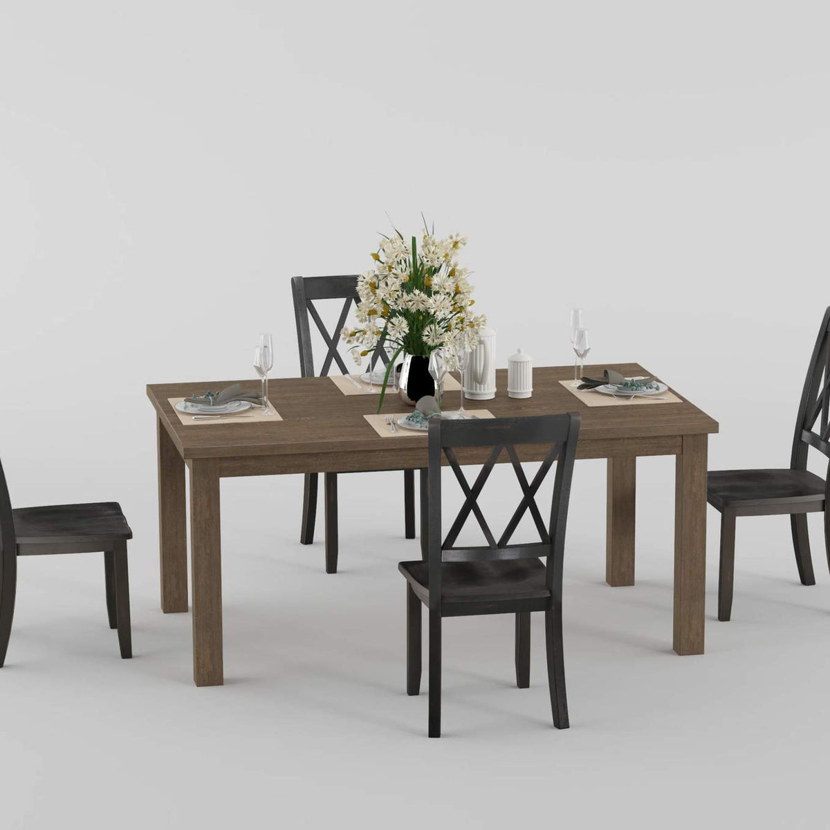 5516WTS Janina Side Chair, White