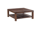 3F4121 Meadow Solid Wood Square Coffee Table In Brick Brown