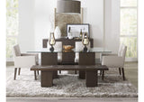 FPBL61 Modesto Rectangular Glass Top Dining Table In French Roast