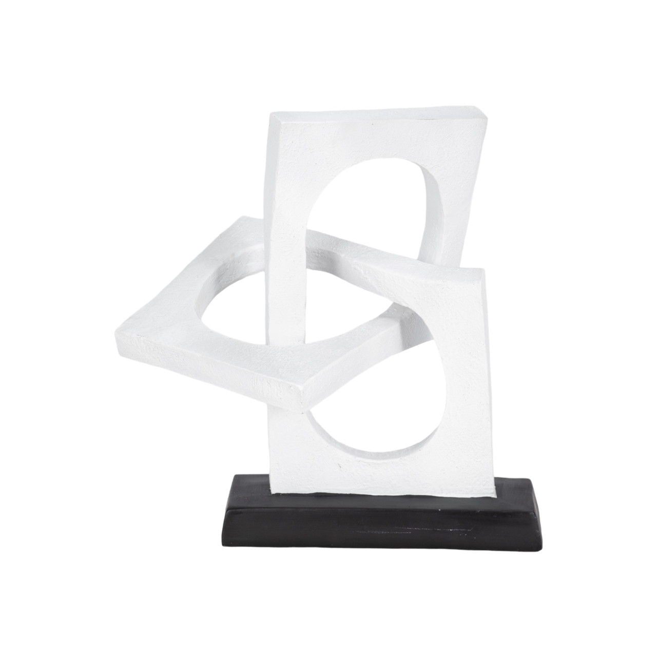 10" Links Sculpture Volcano Texture - White / Black