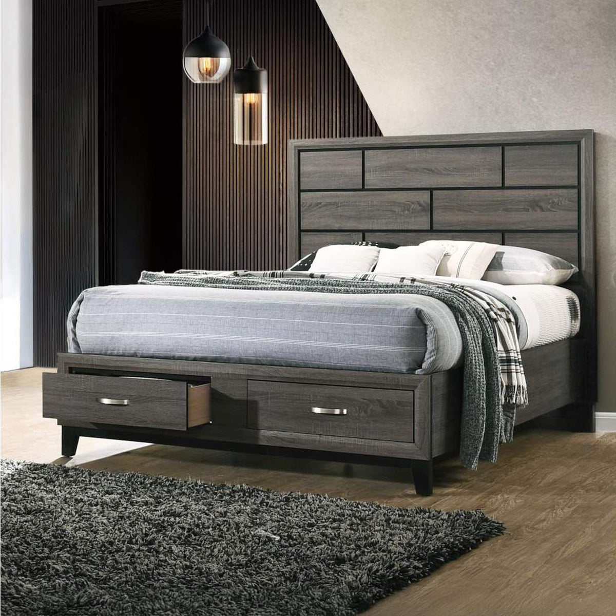 27057EK Valdemar Ek Bed with Storage