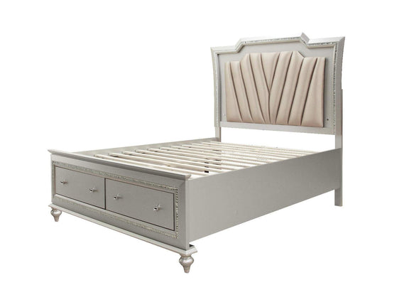 27227EK Kaitlyn Ek Bed with Led and Storage