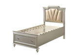 27240T Kaitlyn Twin Bed with Led and Storage