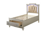 27240T Kaitlyn Twin Bed with Led and Storage