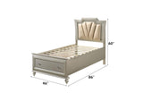 27240T Kaitlyn Twin Bed with Led and Storage