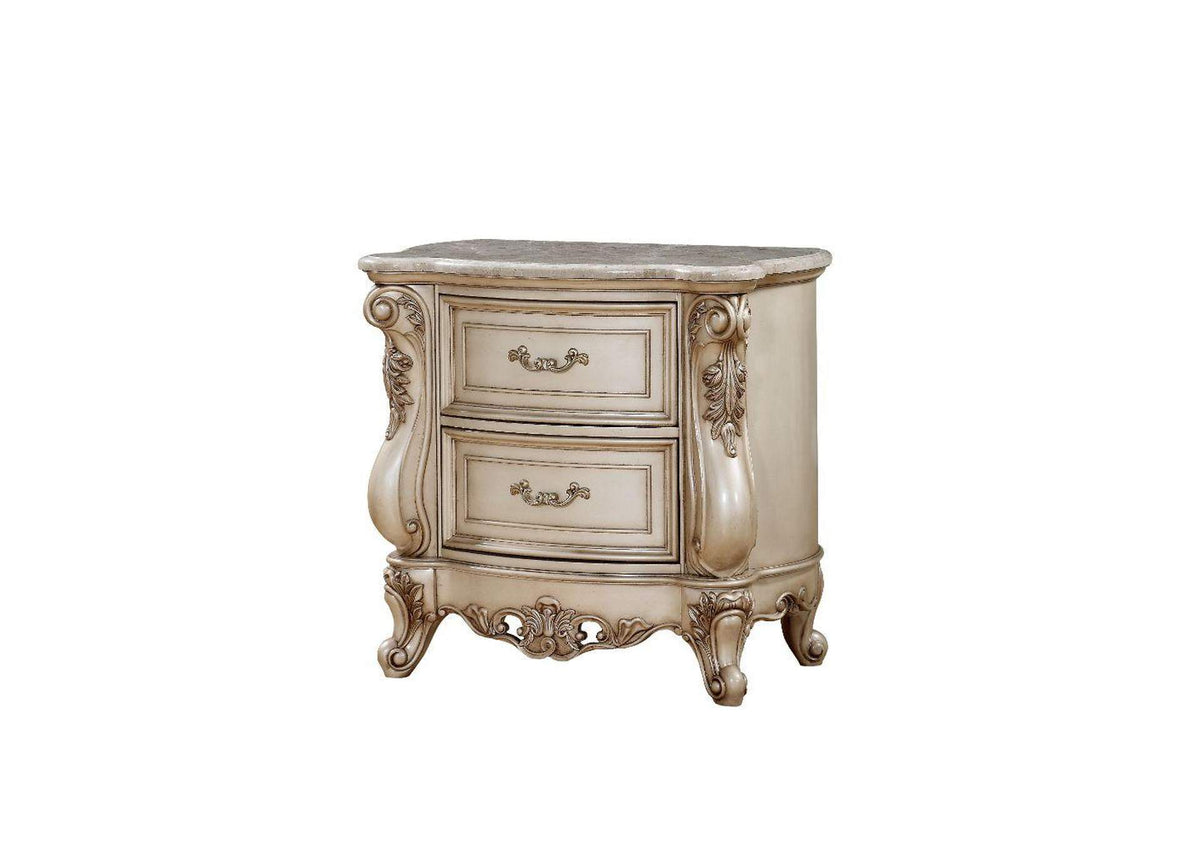 27443 Gorsedd Nightstand with Marble Top