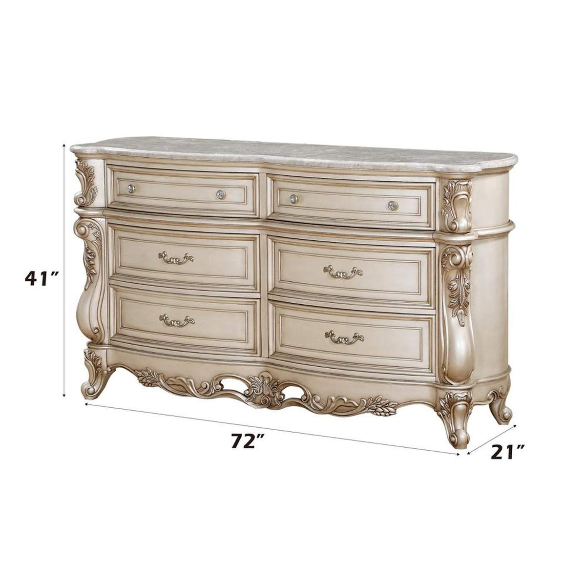 27445 Gorsedd Dresser with Marble Top