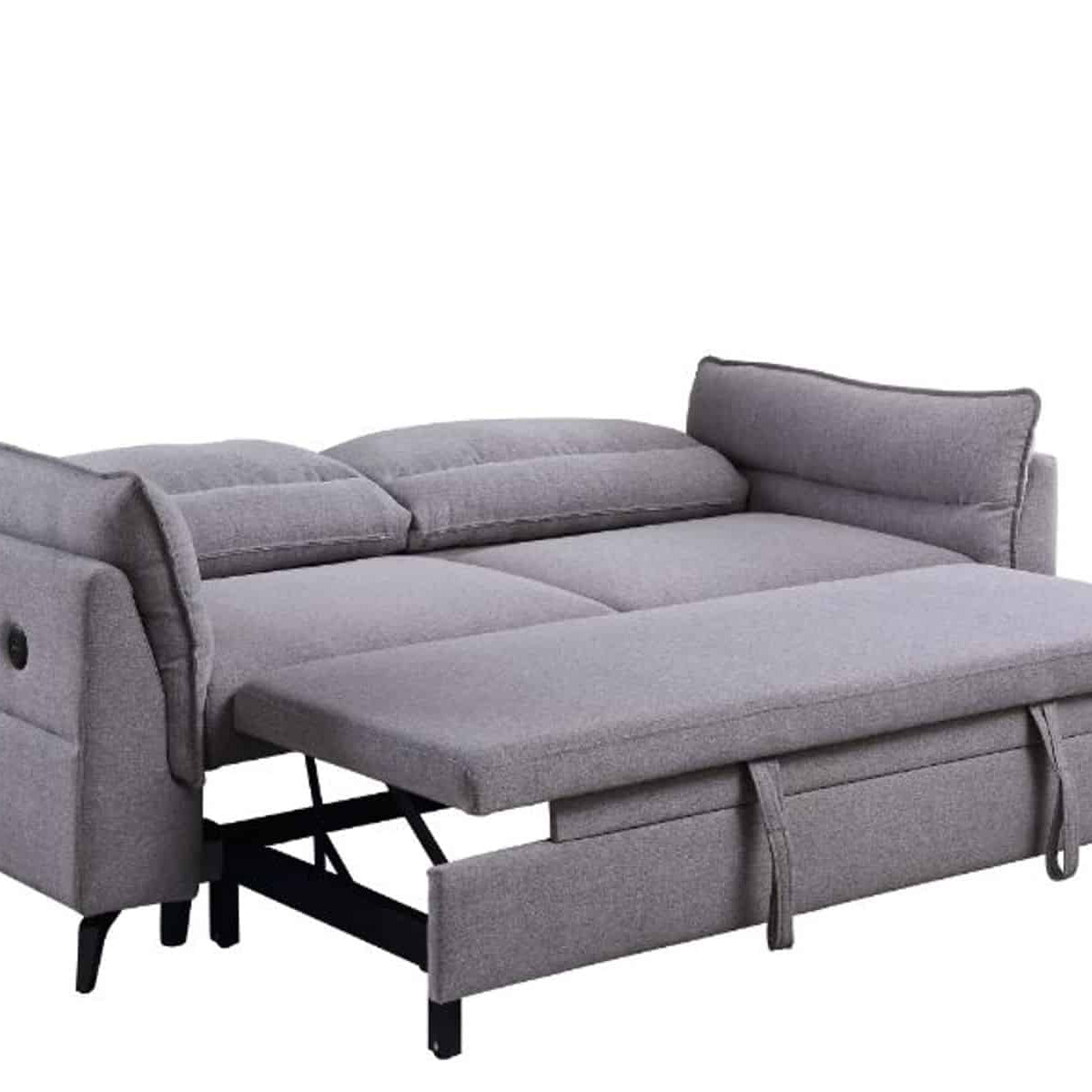 Helaine - Futon - Gray Fabric