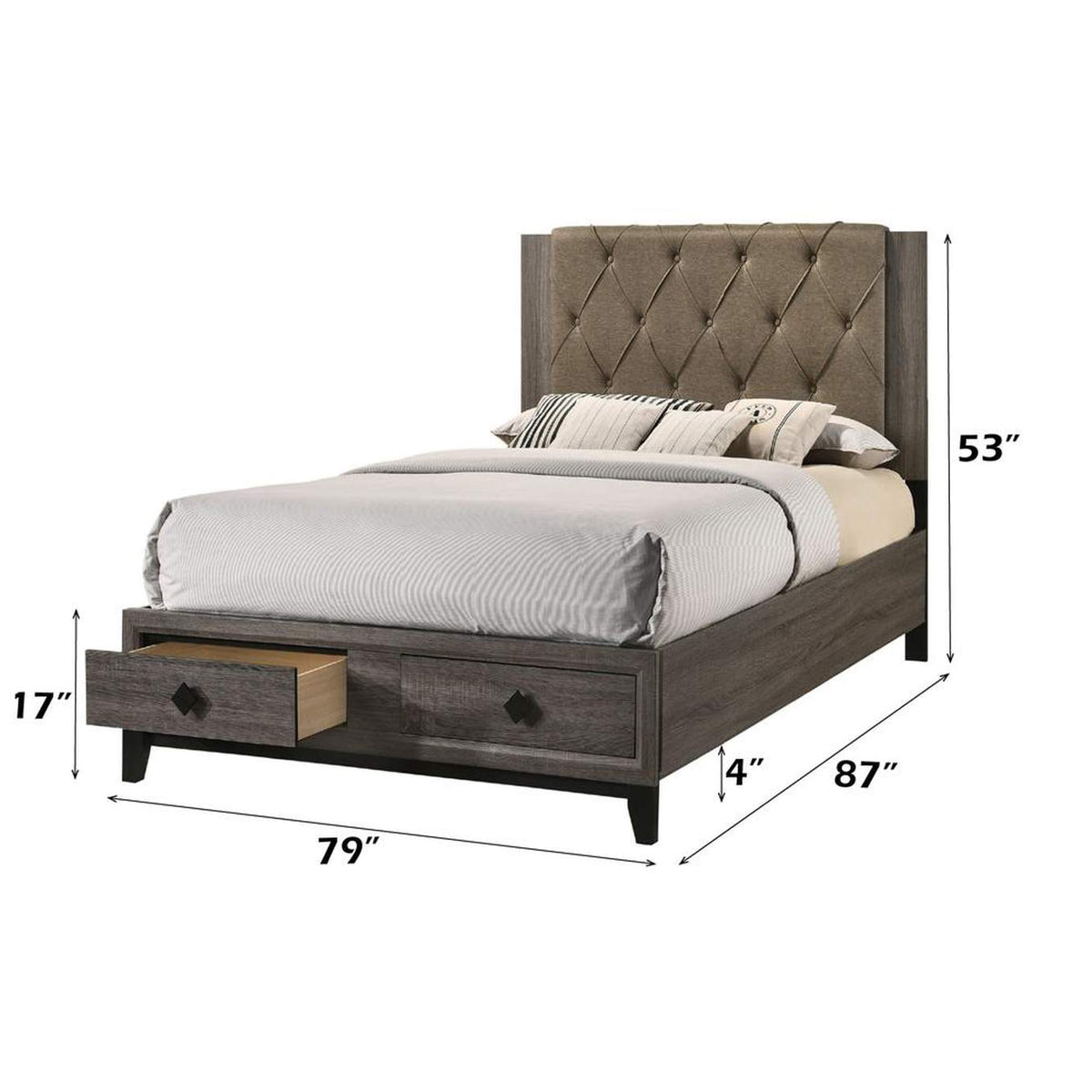 27667EK Avantika Ek Bed with Storage