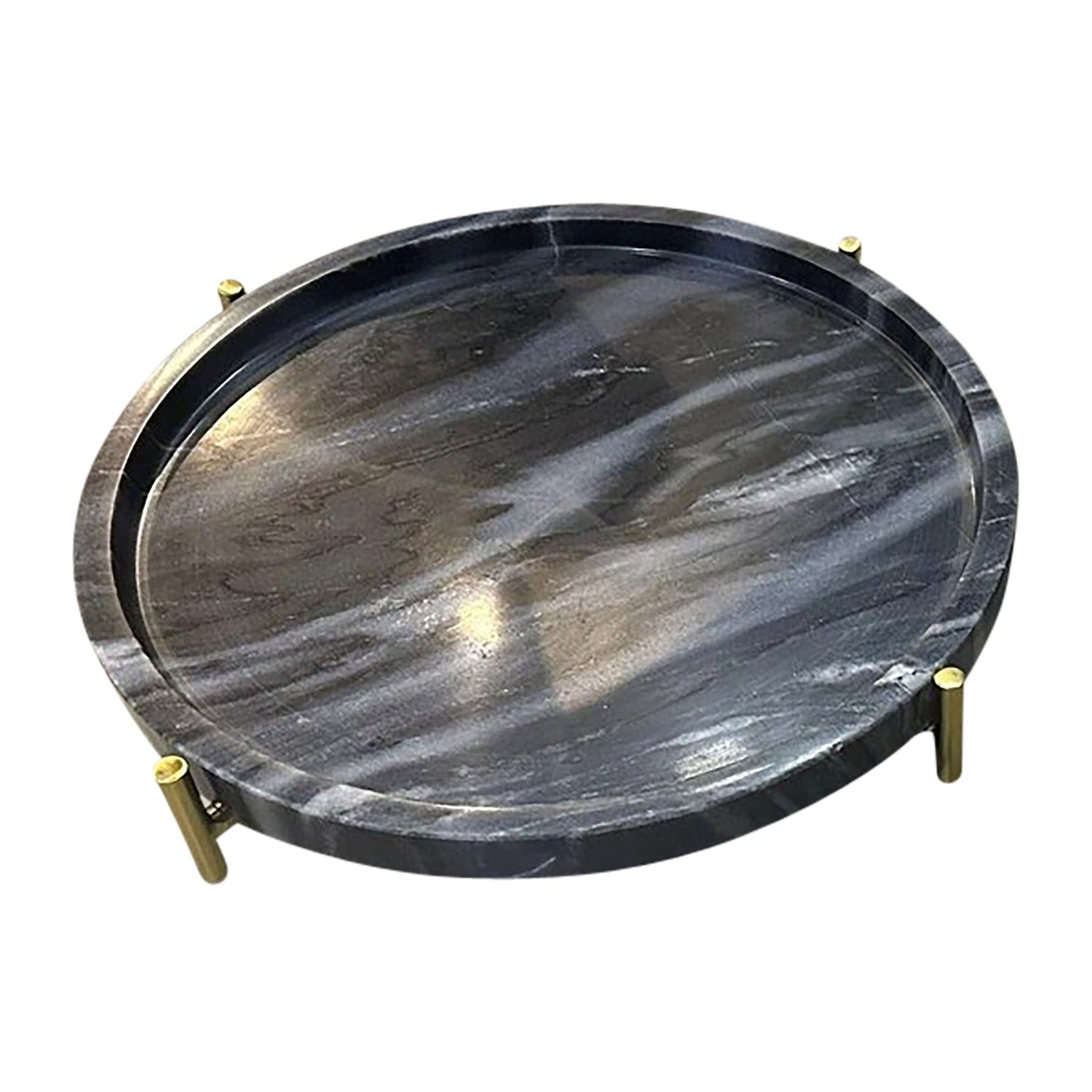 13" Oxford Small Marble Tray - Gray