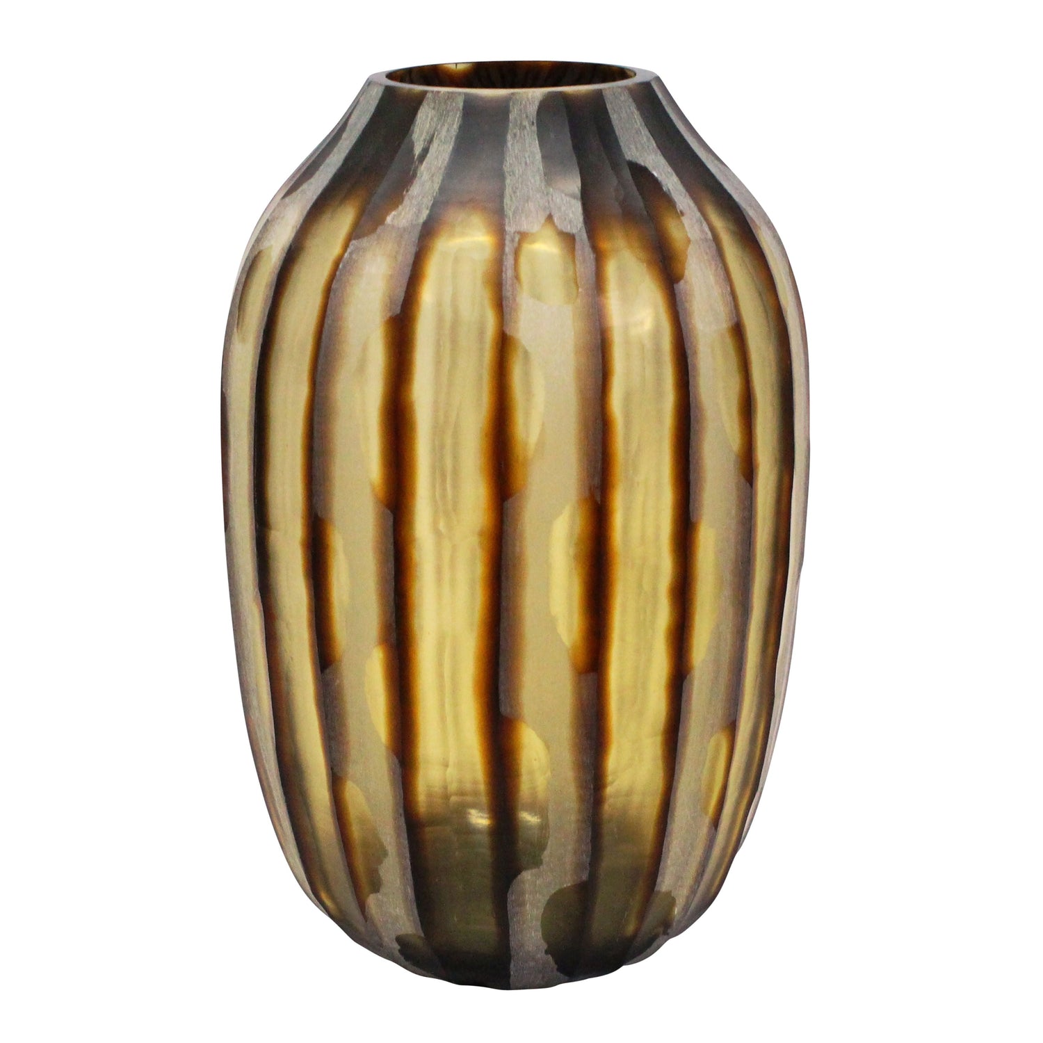15" Barnim Large Glass Vase - Brown