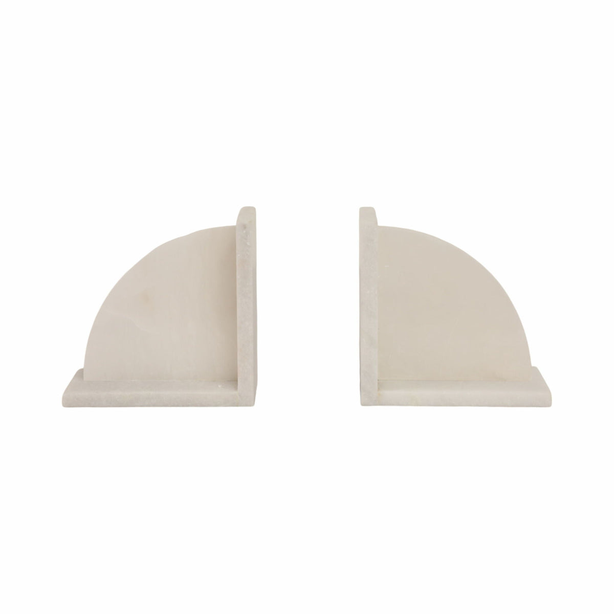 6" Alabaster Arc Bookends (Set of 2) - Gray