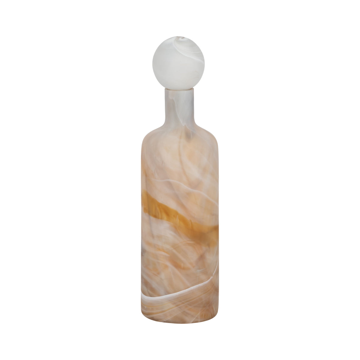 16" Sutton Gray Glass Bottle Medium - Gray