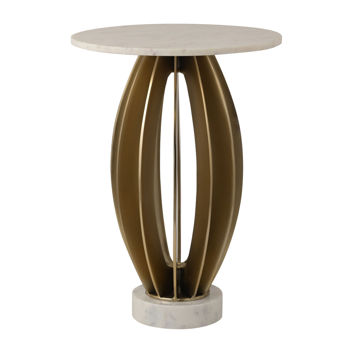 25" Laurent Table - White Marble