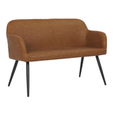 Daniella - High Back Bench - Black Steel Legs