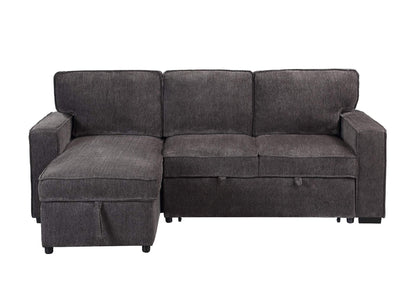 U0203-DARK_GREY-REV_SOFA_BED_W_USB-N U0203 DARK GREY REVERSIBLE SOFA BED WITH USB