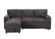 U0203-DARK_GREY-REV_SOFA_BED_W_USB-N U0203 DARK GREY REVERSIBLE SOFA BED WITH USB