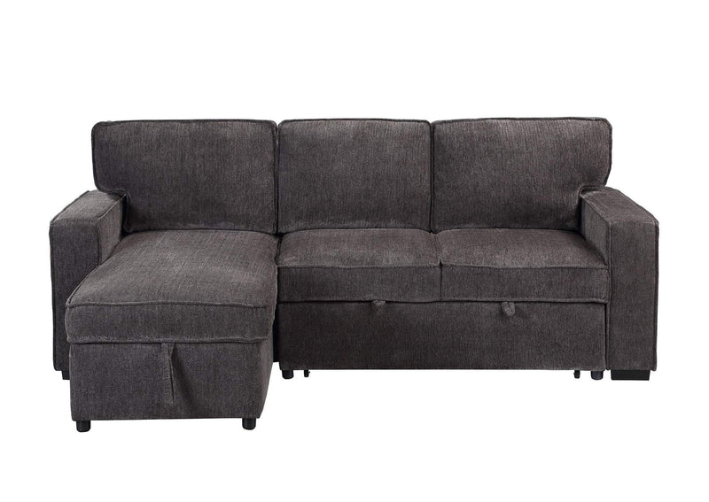 U0203-DARK_GREY-REV_SOFA_BED_W_USB-N U0203 DARK GREY REVERSIBLE SOFA BED WITH USB
