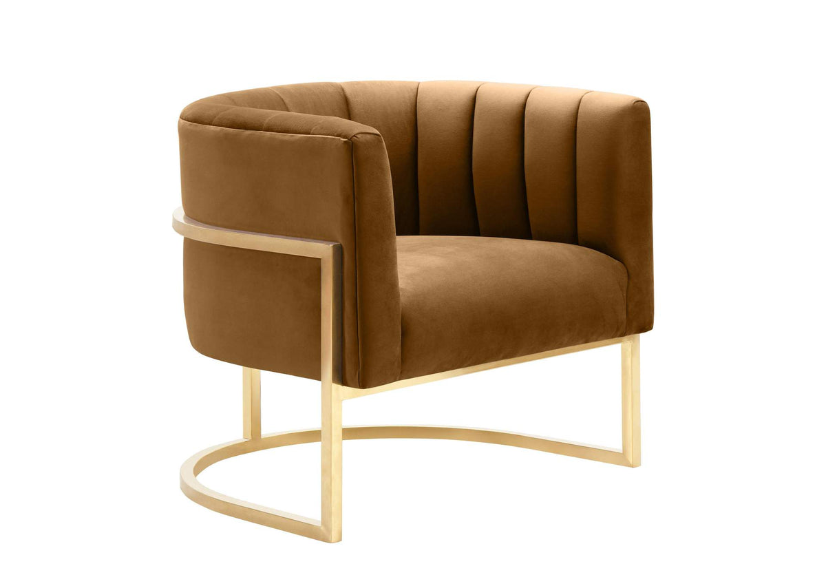TOV-S68190 Magnolia Cognac Velvet Chair