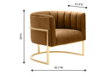 TOV-S68190 Magnolia Cognac Velvet Chair