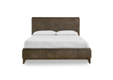 EQY6A7 Broderick Wood Panel Bed In Wild Oats Brown