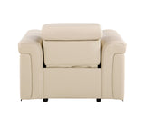 1126 - Top Grain Power Reclining Italian Leather Chair