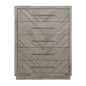 Alexandra Solid Wood Five Drawer Chest in Rustic Latte