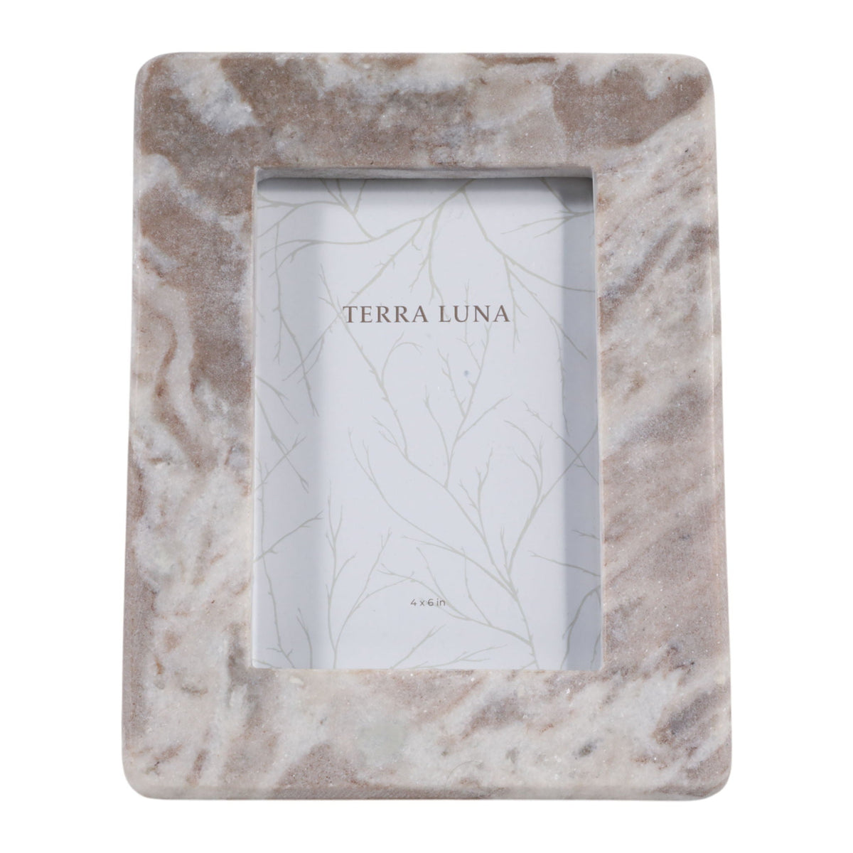 4" x 6" Curved Edge Marble Frame - Tan