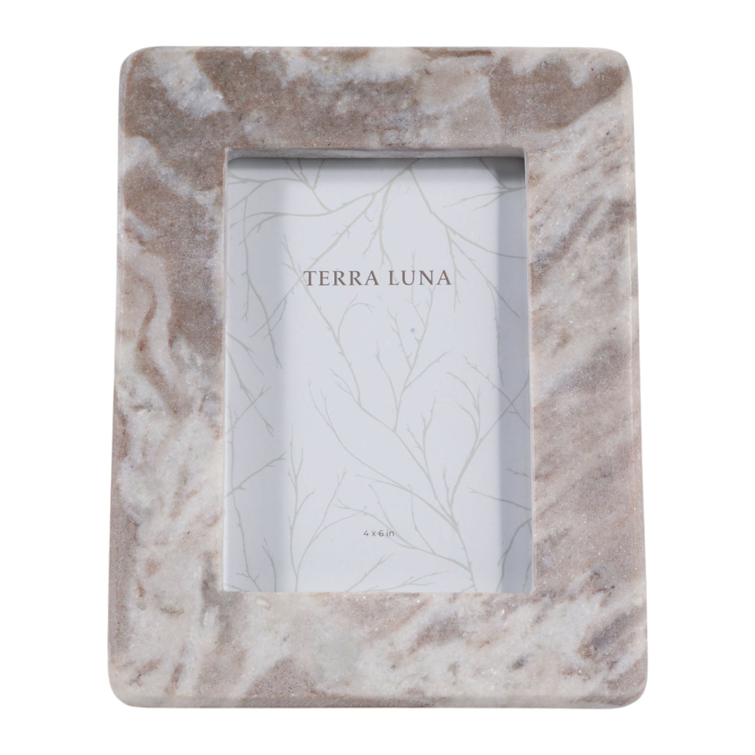 4" x 6" Curved Edge Marble Frame - Tan