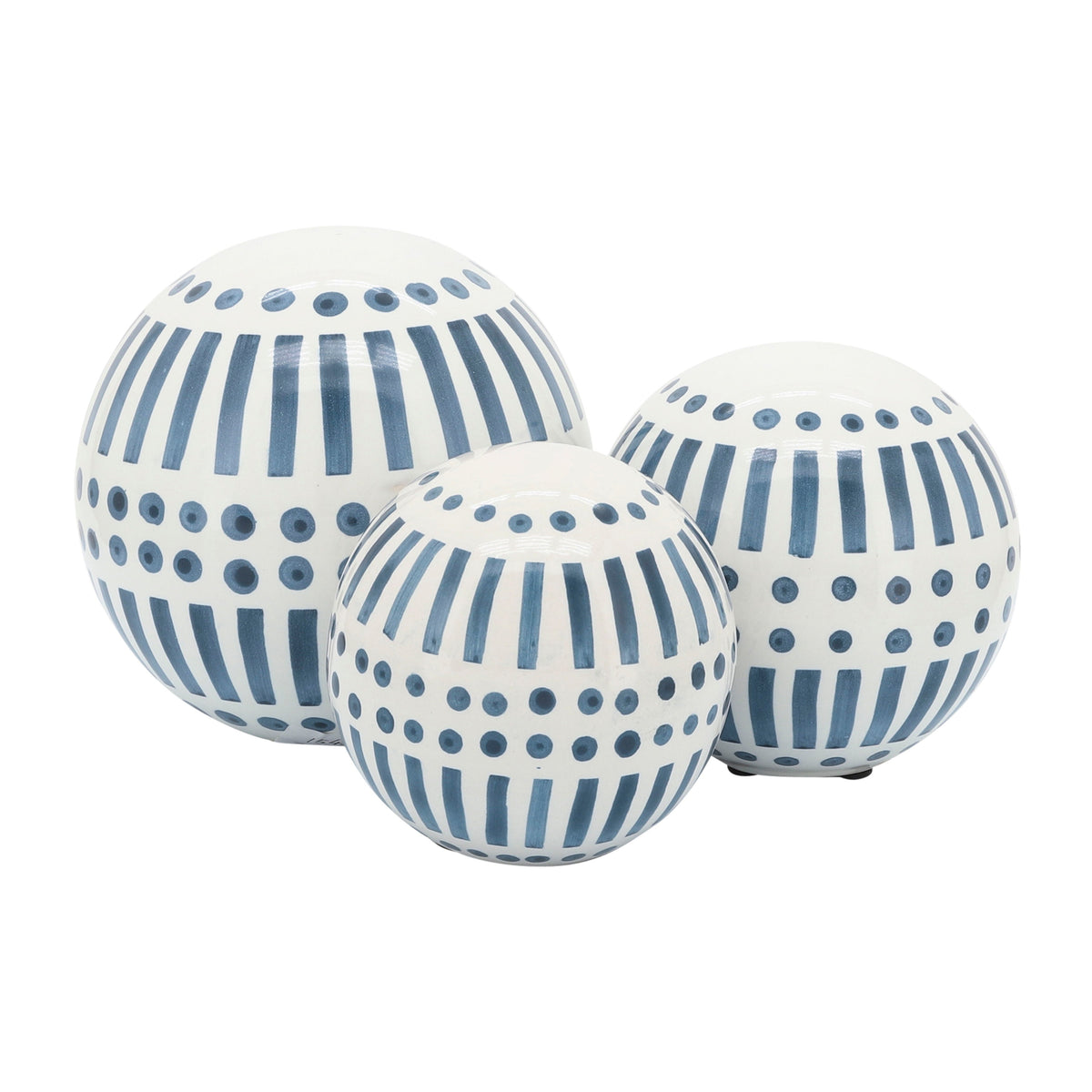 6" / 5" / 4" Orbs (Set of 3) - Navy