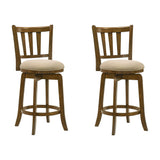 Wren - Modern Farmhouse Swivel Wood Counter Height Kitchen Bar Stool