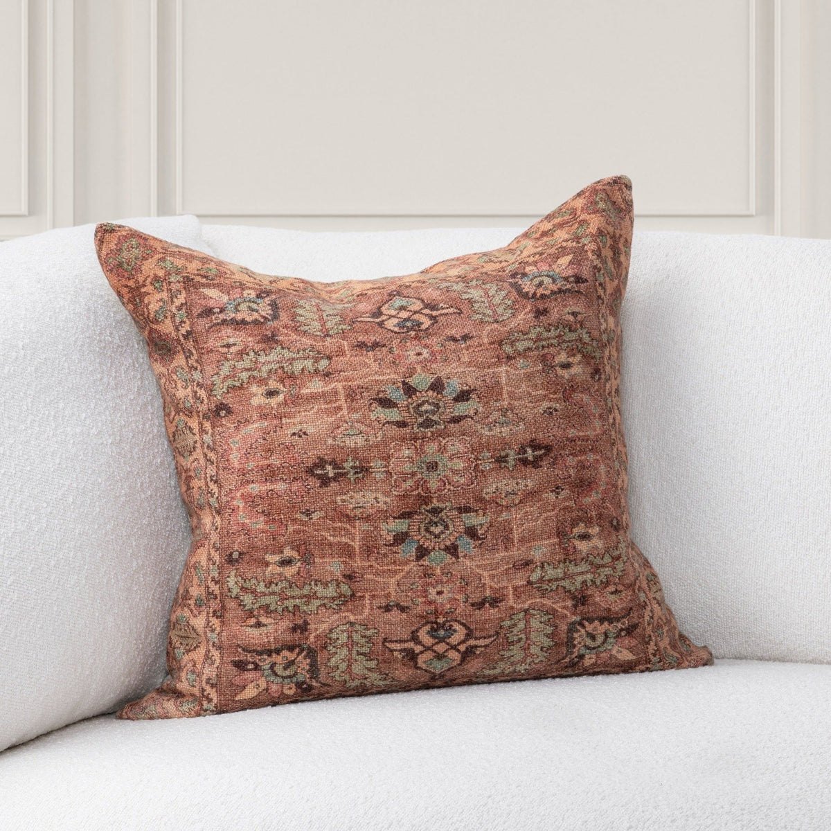 Transcendence - 22" x 22" Medley Pillow - Multi / Olive Green