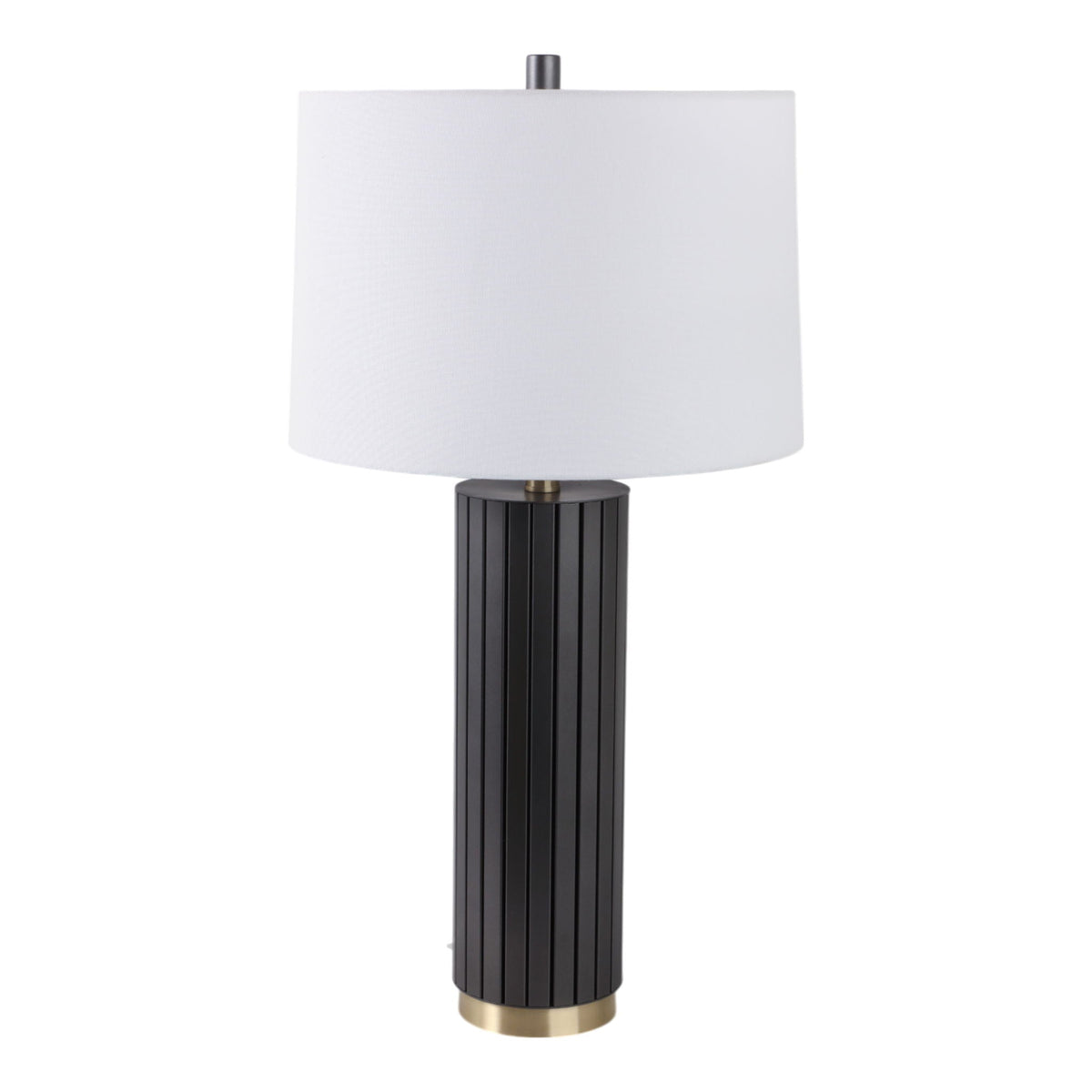 28" Metal Table Lamp - Gray