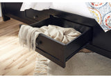 4N02D5 Paragon Four Drawer Wood Storage Bed In Black