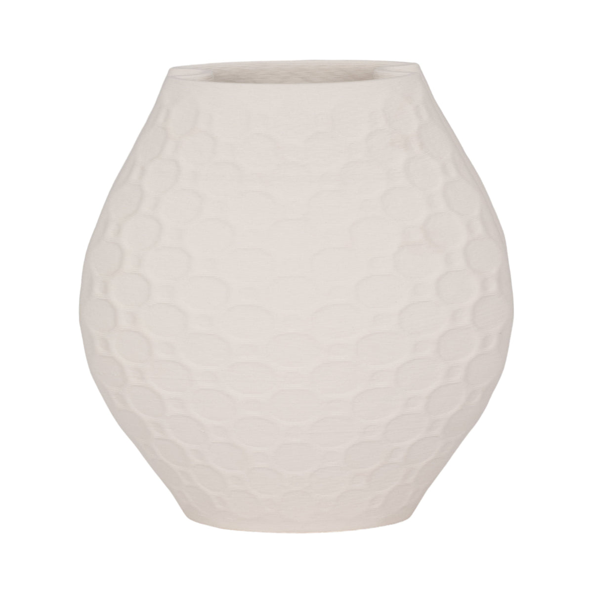 11" Elphantine 3D Printed Vase - Ivory / Beige