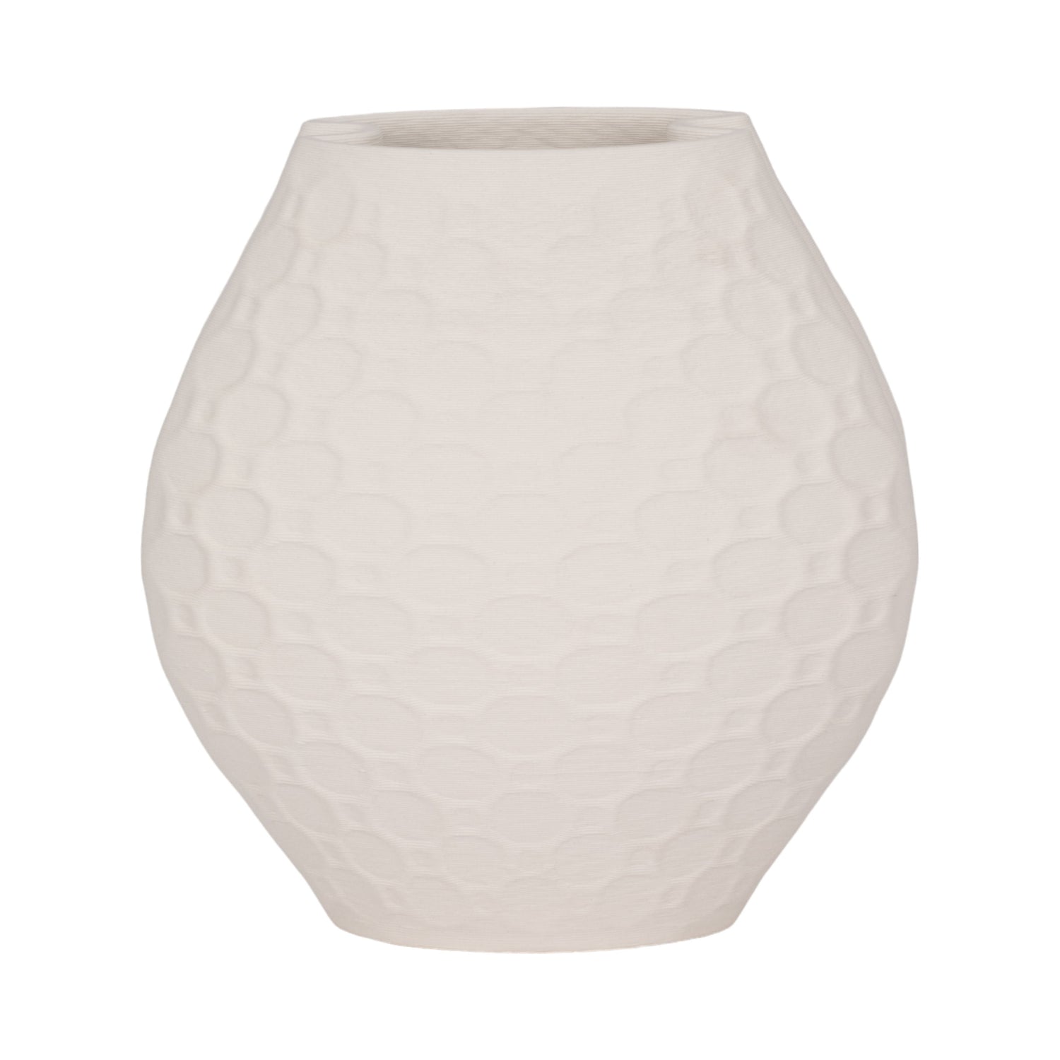 11" Elphantine 3D Printed Vase - Ivory / Beige