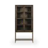 Freemont - Solid Wood Tall Cabinet - Kona Brown, view 4